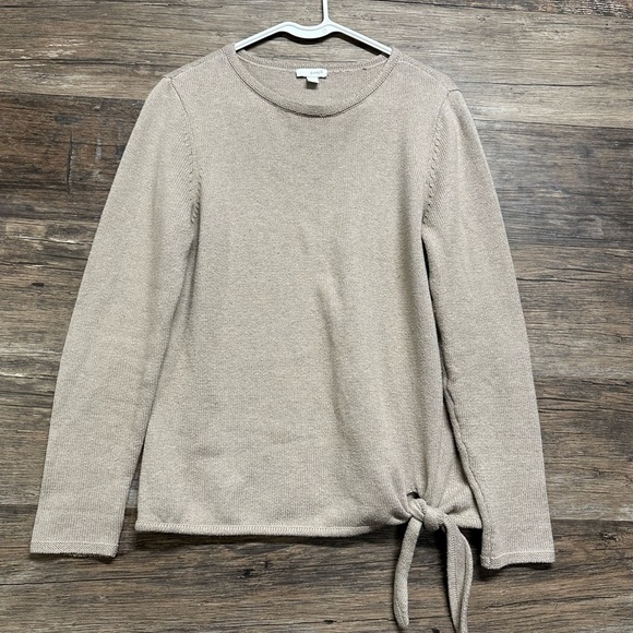 J. Jill Beige Sweater with Side Tie - Picture 1 of 4
